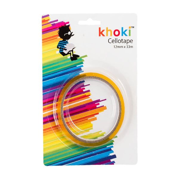 Khoki - Cellotape - Arts &amp; Crafts Supplies - Adhesive - 12mm x 33m