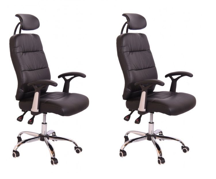 Office Chairs Executive MidBack Ergonomic 2 Pack Black Colour
