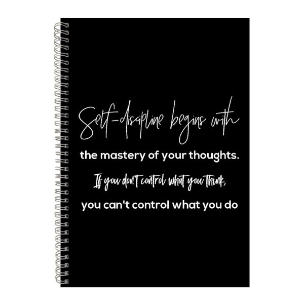 Mastery A4 Notebook Spiral Lined Motivational Sayings Graphic Notepad 153