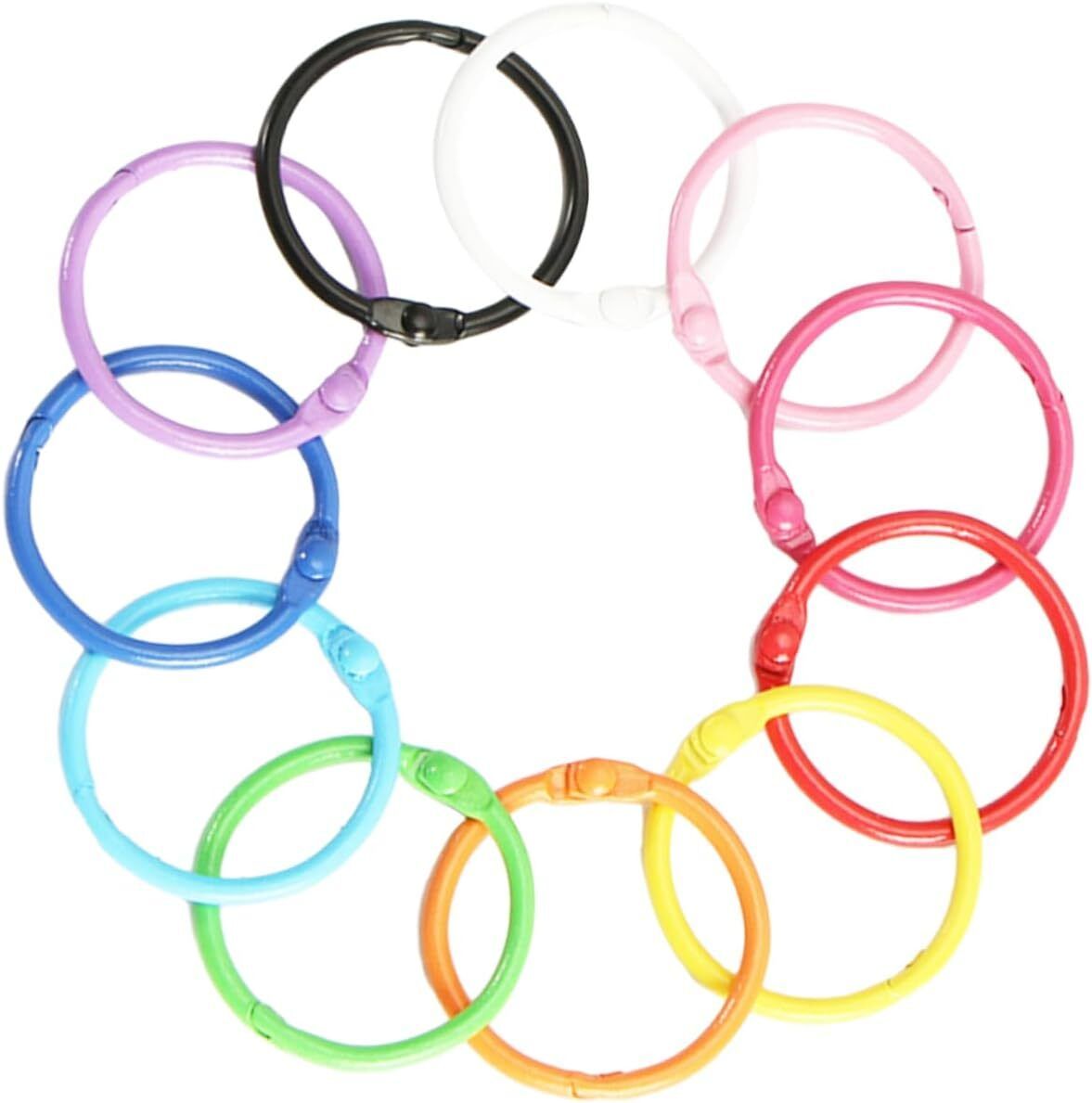 50pcs Multi-Function Binder Ring Keychain Reusable Book Ring Metal ...