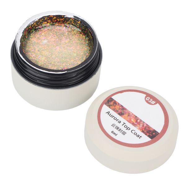 Long-Lasting Glitter Top Coat Gel for Nails #03