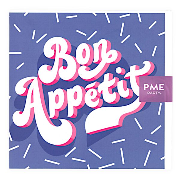 PME Greetings Cards with Envelope for Celebrations &amp; Parties - Bon Appetit