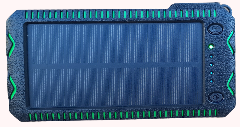 10000Mah Solar Power Bank - Green