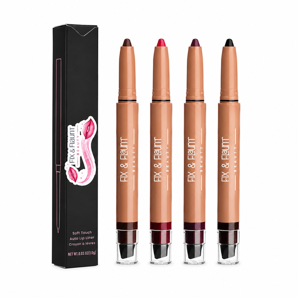 Fix and Flaunt Beauty Matte Lip Liner Bundle - 4 Long Wear Shades