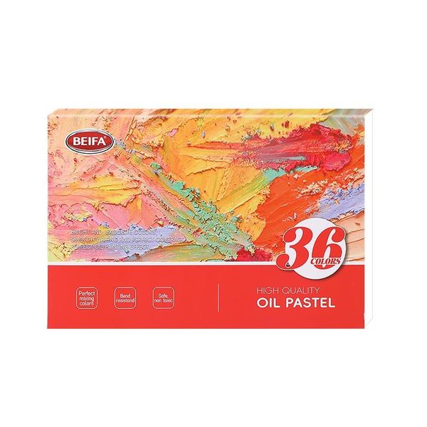 BEIFA 36-Colour Oil Pastel Art Set - Soft &amp; Smooth Drawing Pastel-5 x Boxes