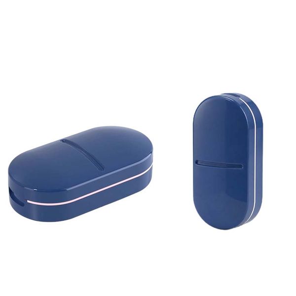 2 Portable Pill Cutters And Storage Boxes