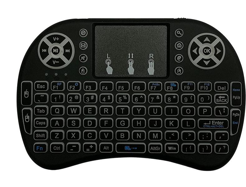 Backlit 2.4G Wireless Mini Keyboard for TV Box with touchpad air mouse