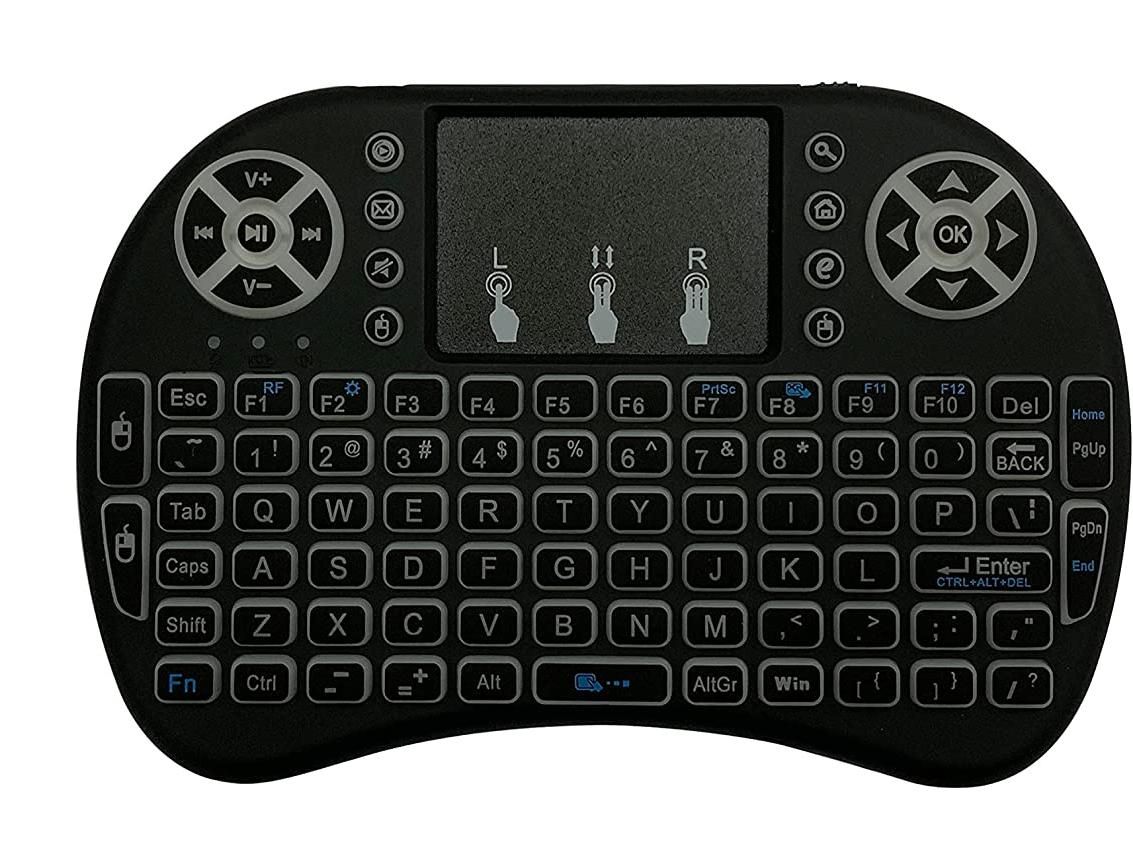 Backlit 2 4g wireless mini keyboard for tv box with touchpad air mouse