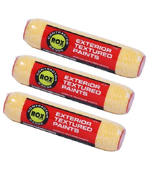Rox Con Exterior Textured Paints - 230 Mm 3 Pack Paint Rollers