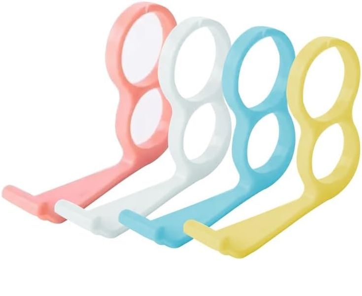4pcs Multi-Color Phone Grip Holders - PP Plastic Finger Rings, Anti-Slip