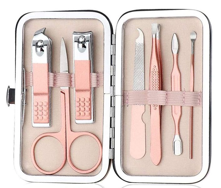 Stainless Steel Rosegold Manicure Kit - 7 Pieces