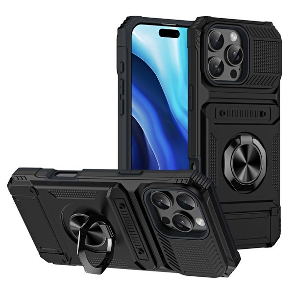 Hidden Card Magnetic Holder Phone Case Compatible With iPhone 13 Pro Max