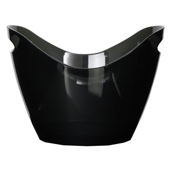 Bar Butler Wine Bucket Clear Black Plastic 4L - 27 x 20.5 x 15.5cm