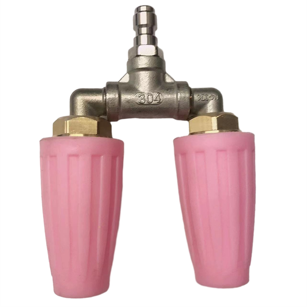 High Pressure Washer Rotating Dual Turbo Nozzle Spray Tip 1/4In C