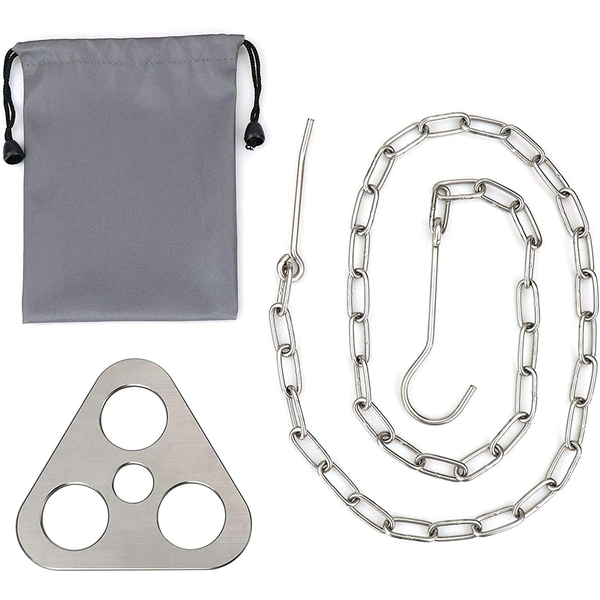 Camping Tripod Board with Adjustable Chain for Outdoor Kitchen Cooking