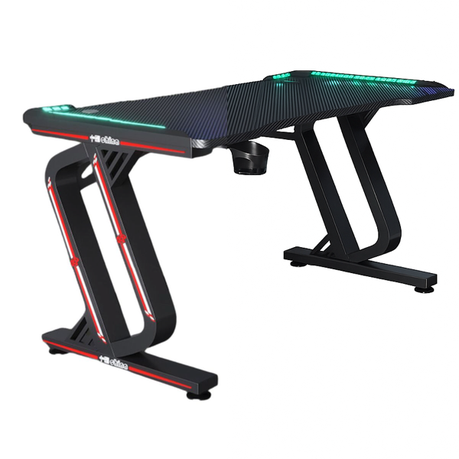 Deli Gaming Table/Desk with Led Lights - 100x60x75cm Image