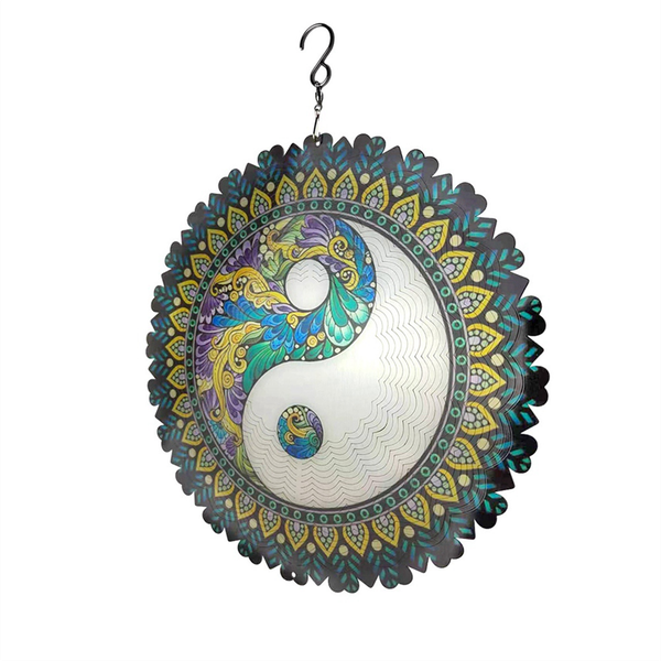 3D Wind Spinner Spiral for Yard Garden Rotating Hanging Wind Chimes