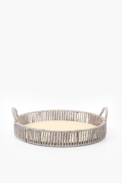 Woven Round Serving Tray