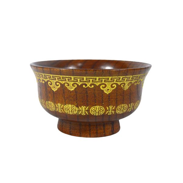 Handmade Jujube Wood Bowl - Household Tableware Anti-Slip and Durable