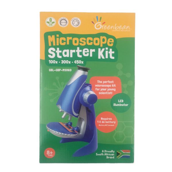 Greenbean Starter Microscope Kit: 100x, 300x &amp; 450x