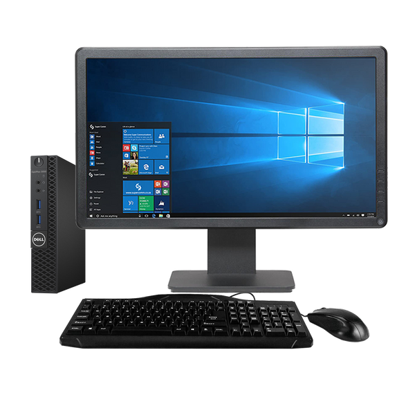 Dell OptiPlex 3050 Intel i5 6th Gen Micro Desktop + 19" Screen(Refurbished)