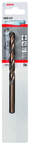 HSS-Co DIN 338 9,0 x 81 x 125 mm