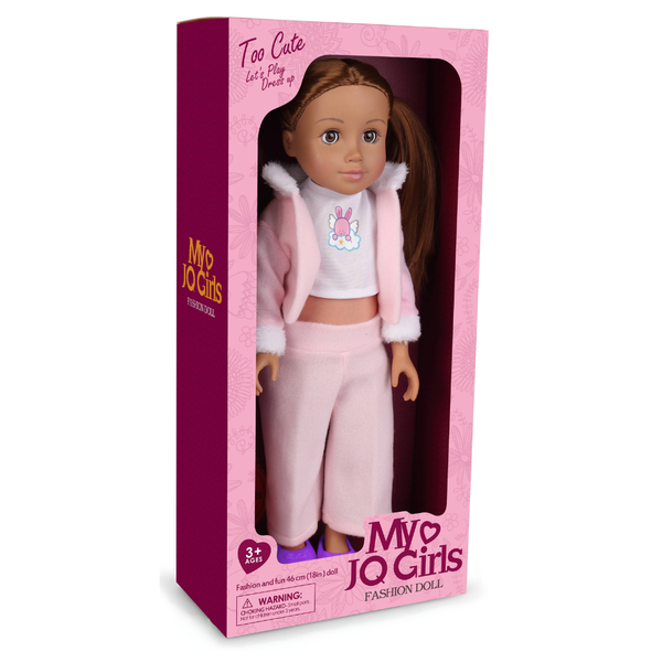 Fashion Doll - Brown Hair, Clothes &amp; Ballerina Flats - 46cm