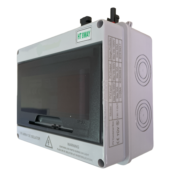 Dark Grey Combiner Box For Solar Installation 1 In 1 Out