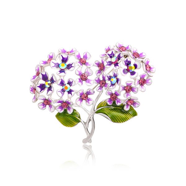 Purple Hydrangea Brooch