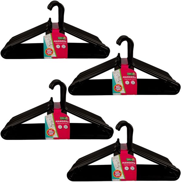 Home Clothes Hangers Black Set of 80
