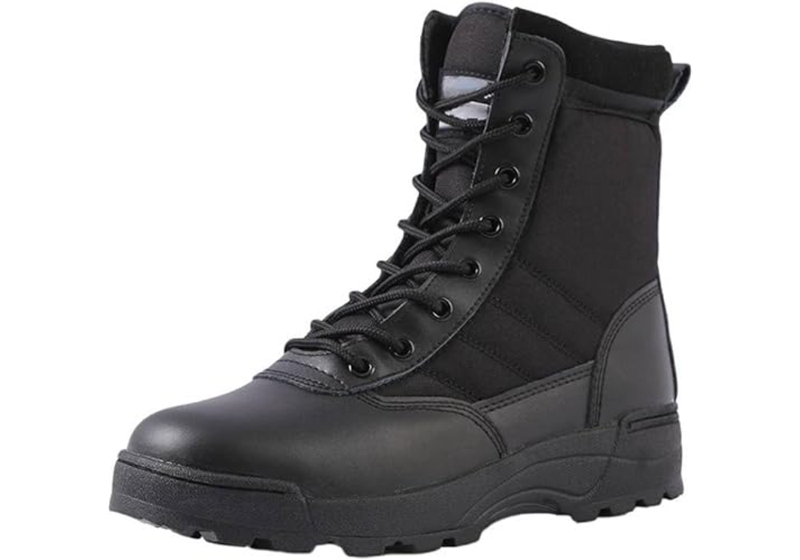 Men's Outdoor Waterproof Leather Lace Up Hiking Boots