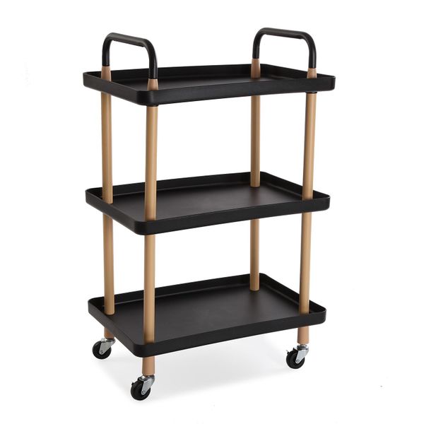 Rolling Cart Trolley Kitchen Storage Organizer Trolly with Wheels - 3 Tier