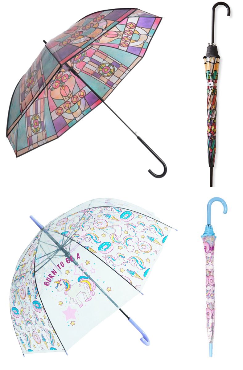 Adults & Children Long Handled Transparent Umbrella