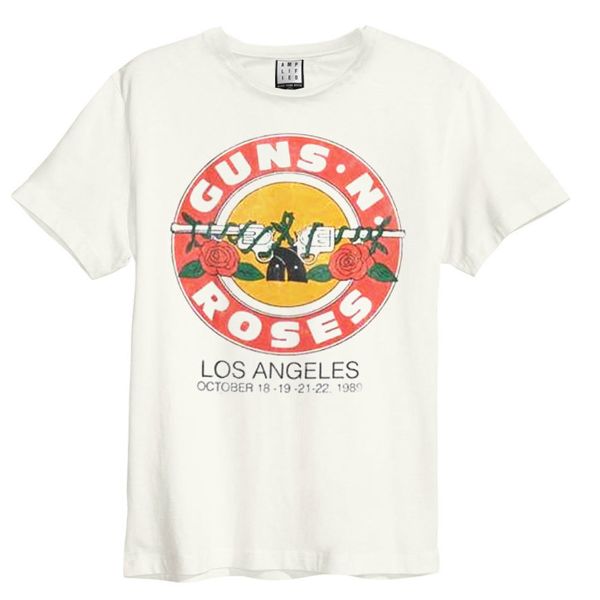 Guns 'N' Roses - Vintage Bullet Amplified Vintage White Small T Shirt