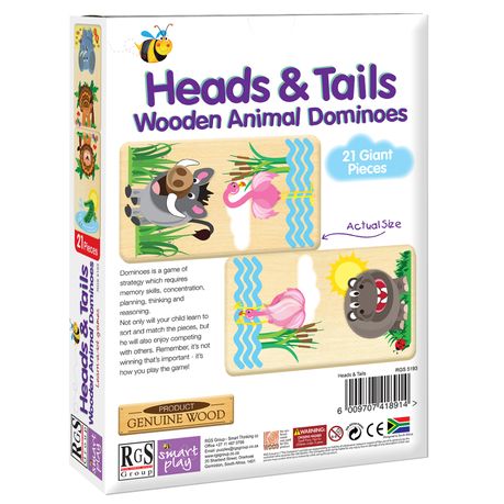RGS Group Heads & Tails Animal Dominoes (Wooden) | Buy Online in South  Africa 