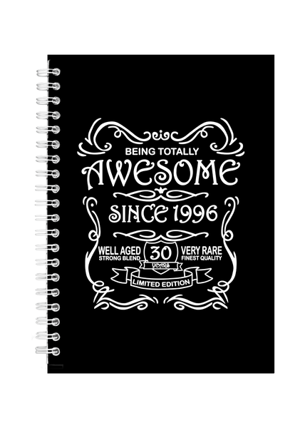 30 Years Old Awesome Since 1996 Birthday Writing Book Notepad Notebook A4