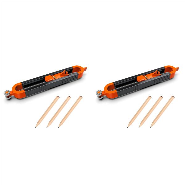 Contour Measuring Tool For Pencil - Wood Scribe Tool With 3 Pencils