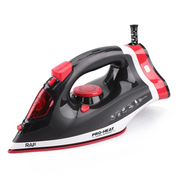 Steam Iron 2400W Dry Iron Ceramic Non-Stick Bottom Plate-RAF.1211-RED