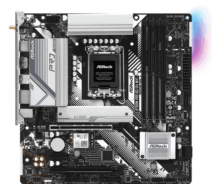 Asrock Intel B760 PRO RS Micro ATX Motherboard - DDR4 - WIFI
