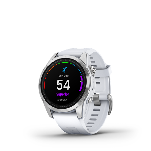 Garmin epix Pro (Gen 2) 42 mm - Silver Stainless Steel with whitestone band