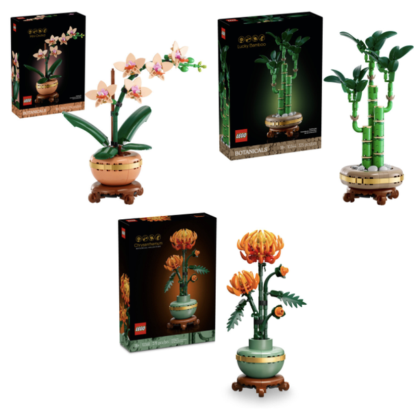 LEGO Botanicals: Tranquil Trio Collection - 10343, 10344, and 10368