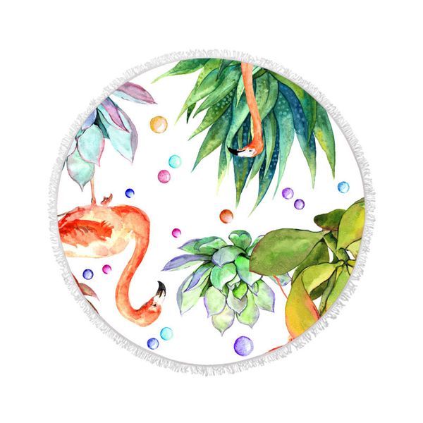 Superfine Fiber Round Beach Towel - Diameter 150cm