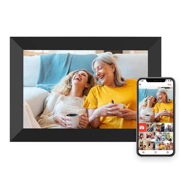 BezosMax Smart Digital Photo Frame WiFi 10.1 Inch Auto-Rotate and Slideshow