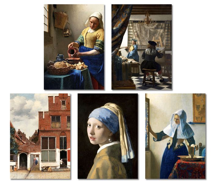 Greeting Cards: Johannes Vermeer Art (5 Pack)