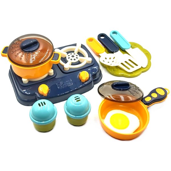 Kitchen Cookware Stove, Utensil Playset - 12 Piece