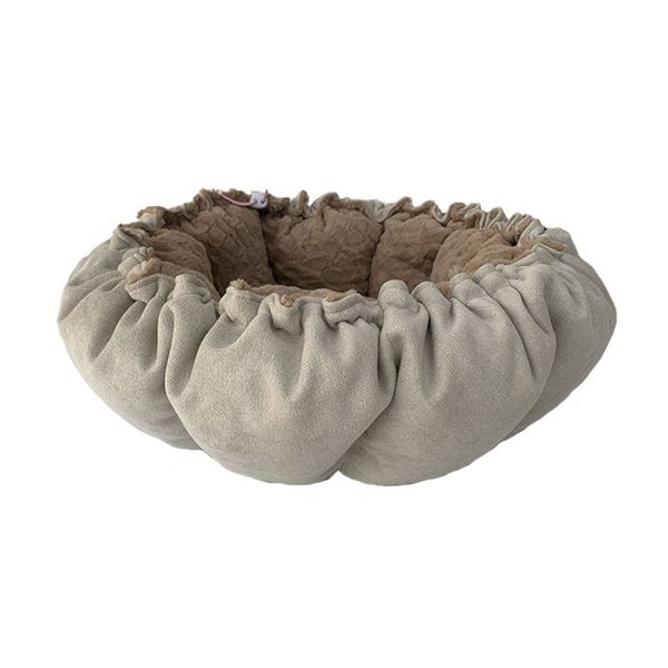 Luxury Rose Bed - Fur Beige