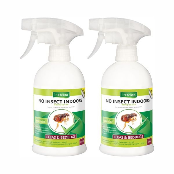 2 x Efekto No Insect Indoors Ready-to-Use Bedbugs 375ml