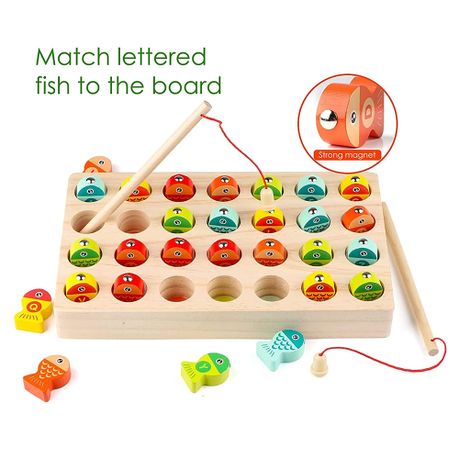 Wooden Magnetic Fishing Game Toy Set for Toddlers and Kids, Shop Today.  Get it Tomorrow!