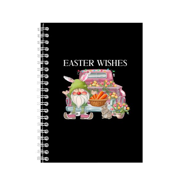 Wishes A5 Notebook Spiral Lined Easter Graphic Design Notepad Present 090