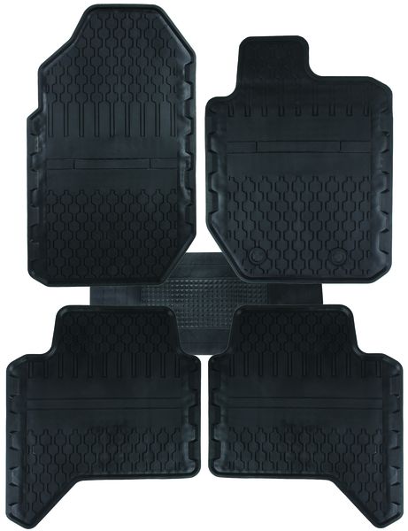 Rough &amp; Tough Rubber Mat Set For Most Ford Ranger Double Cab Bakkies
